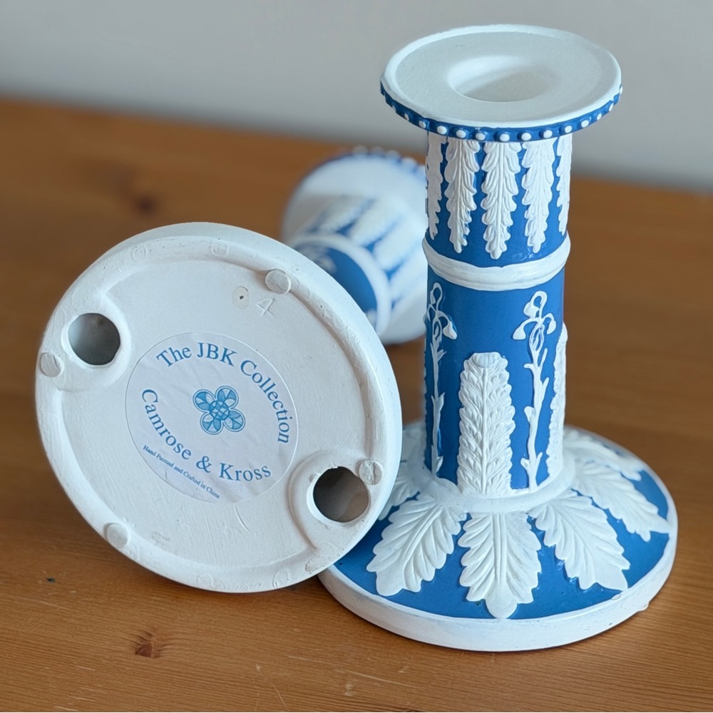 Pair of Camrose & Kross Candlestick Holders